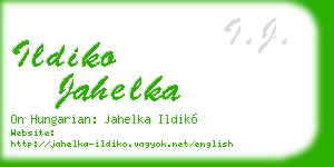 ildiko jahelka business card